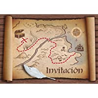Los mejores  - Edition Colibri 10 Invitaciones en español “Mapa del Tesoro“: Juego de 10 Invitaciones para el cumpleaños de niños-as…